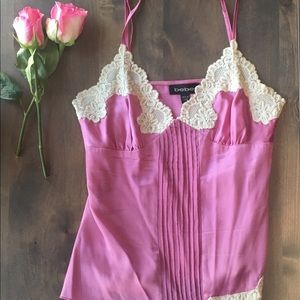 Vintage 90s bebe silk lace cami